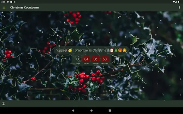 Christmas countdown android App screenshot 0