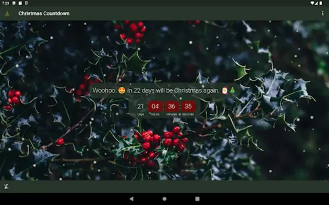 Christmas countdown android App screenshot 1